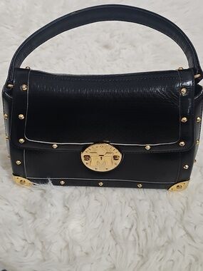 Metro City Brand Black and Gold Women's Hand Bag